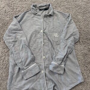 Gray Plaid Button-Up Shirt